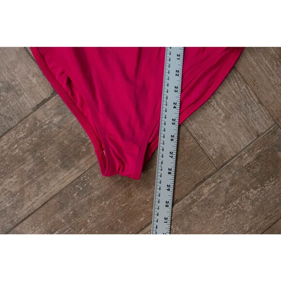 EUC La Blanca One-Piece Swimsuit Strappy Tummy Control Pink Size 16 Retail $119 - Picture 6 of 7